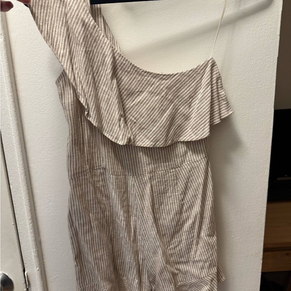 INTERMIX Beige One-Shoulder Dress